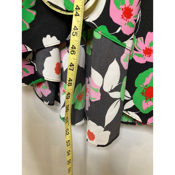 Who What Wear Women’s Floral Wrap Midi Dress Sleeveless V-Neck Ruffle Hem Size M - Picture 5 of 12